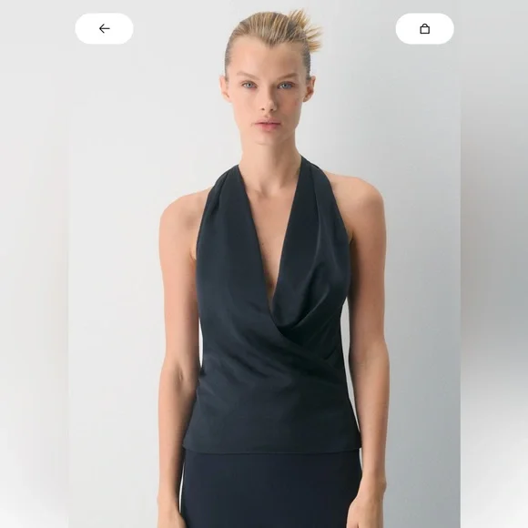 Aritzia Wilfred Martini Linen halter top - Picture 1 of 4